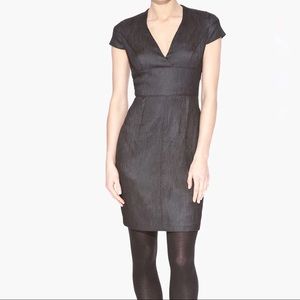 Marc New York Andrew Marc Womens Black Cap Sleeve Dress Textured Knit size 0